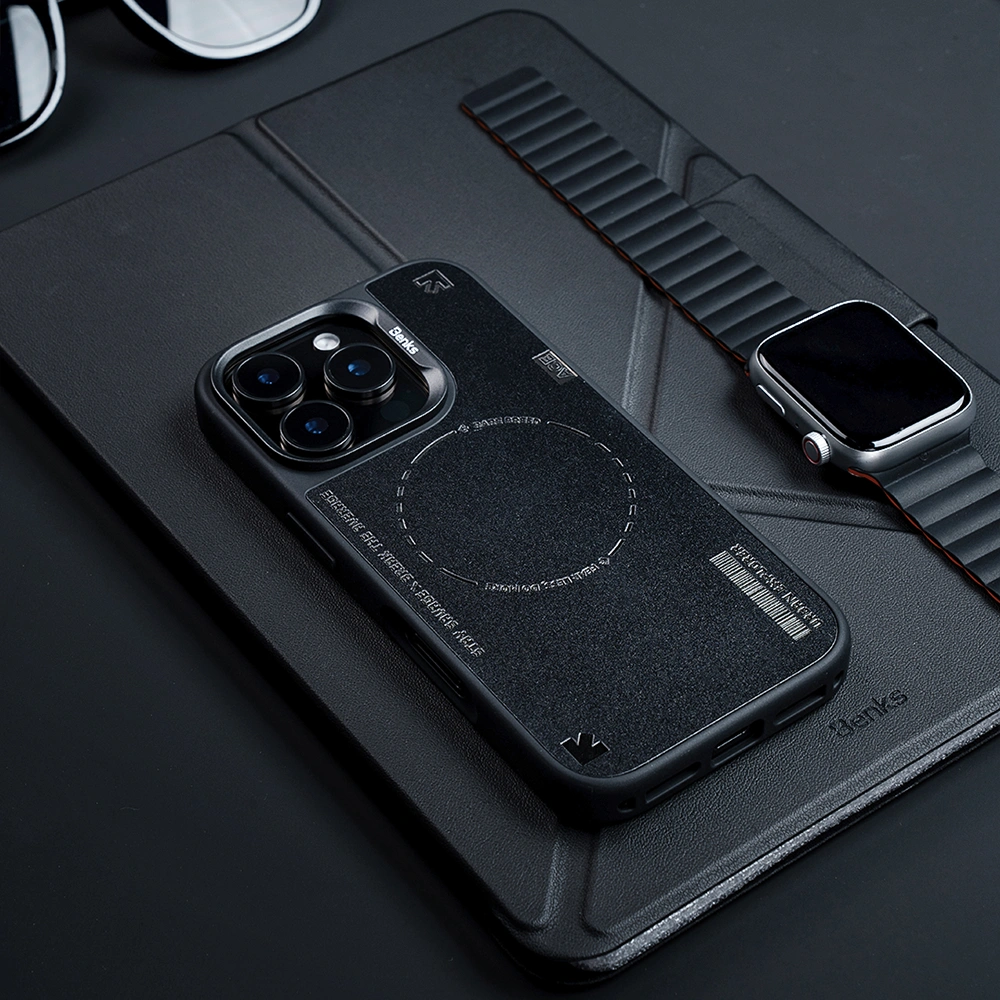 Benks iPhone 16 Pro Dinamic Minimalist dėklas, juoda, 6 nuotrauka